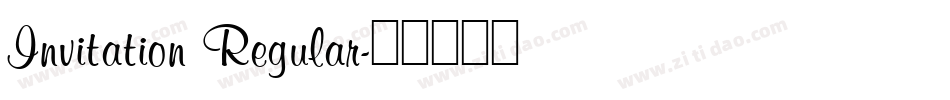 Invitation Regular字体转换
